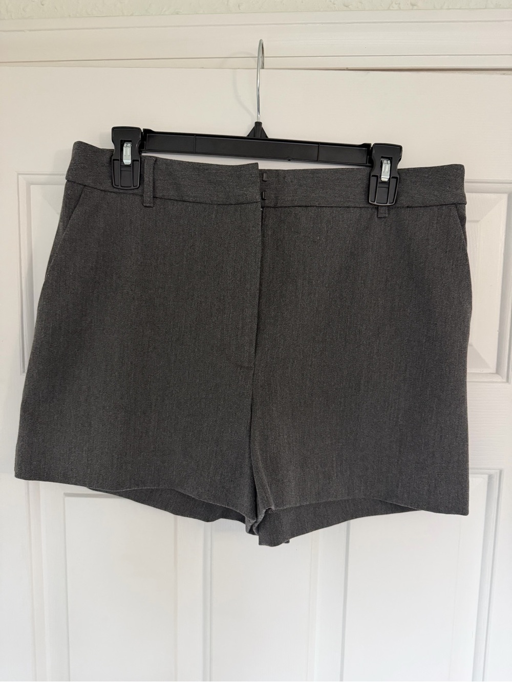 Express Charcoal Gray High-Waist Tailored Shorts